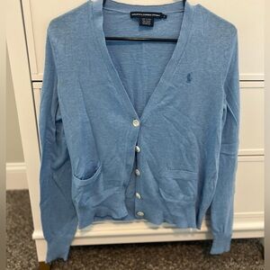 Ralph Lauren button up cardigan XL light blue